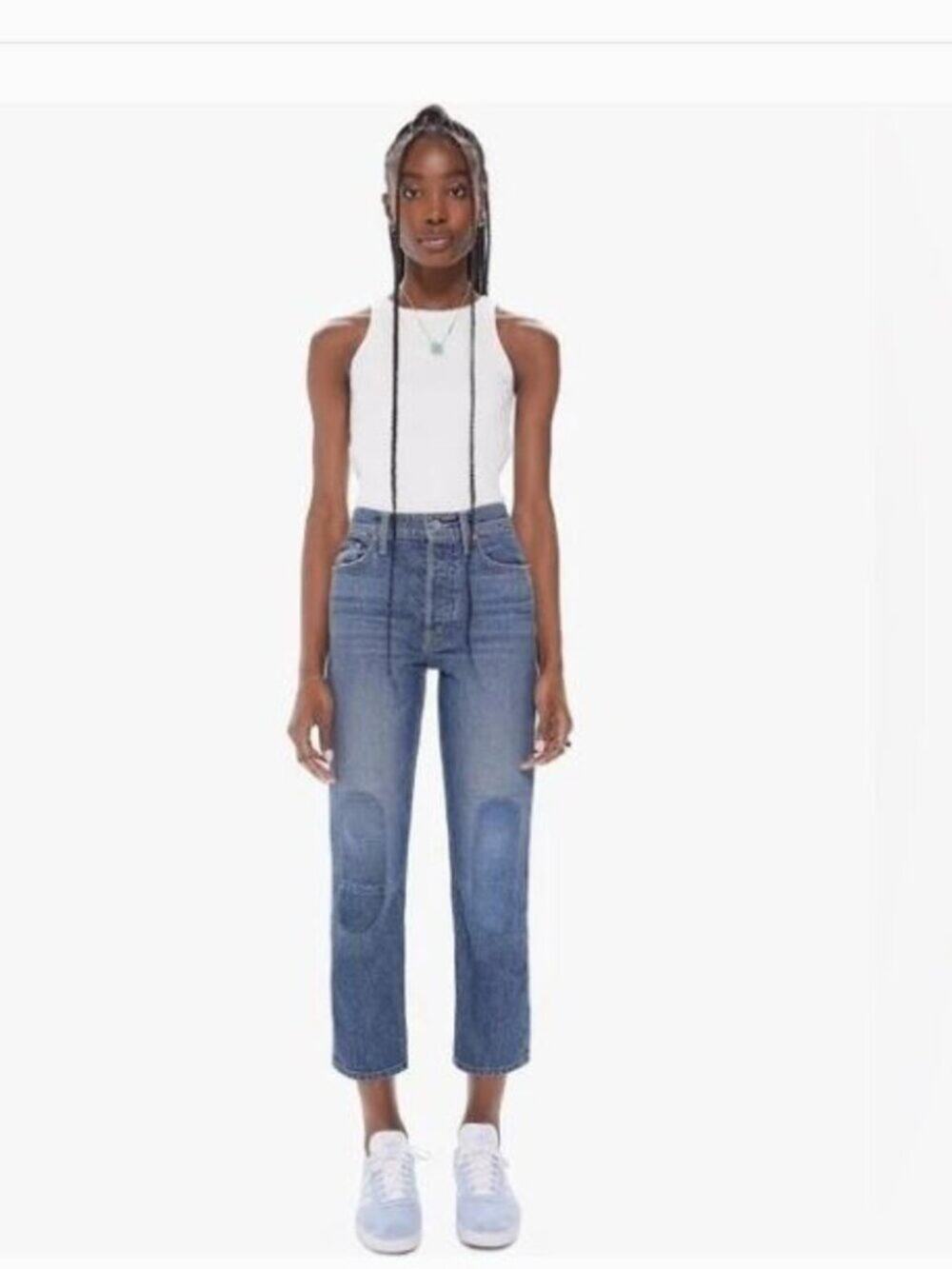 Mother Superior The Tomcat Ankle Straight Leg Jeans in Kneeling on Stones Sz 32
